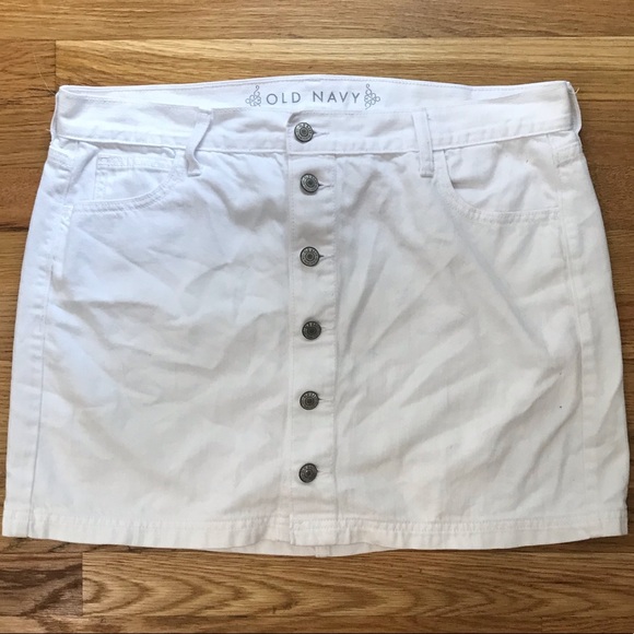 white jean skirt old navy